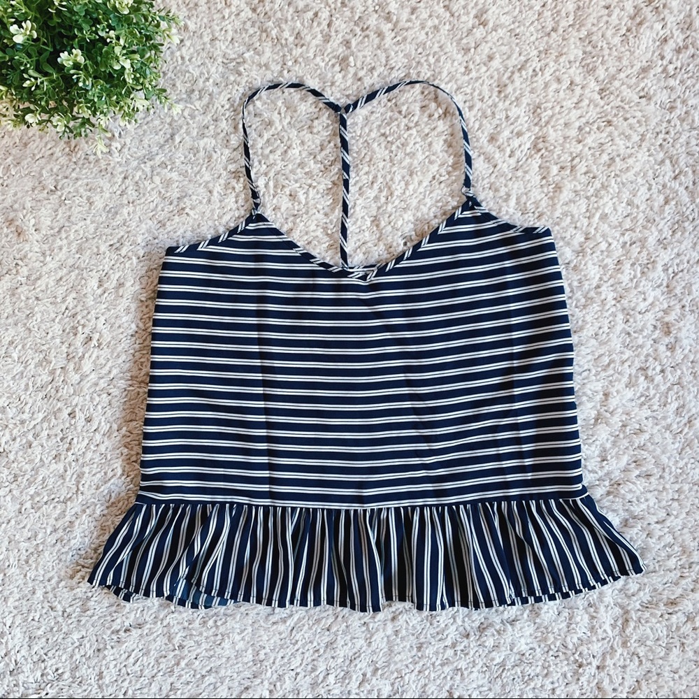 Abercrombie & Fitch T-Strap Peplum Blouse